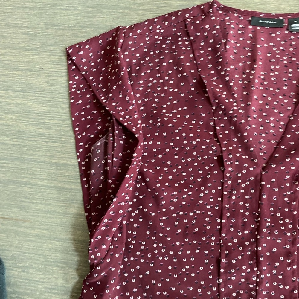 Halogen Blouse in Maroon Size M - Picture 6 of 8